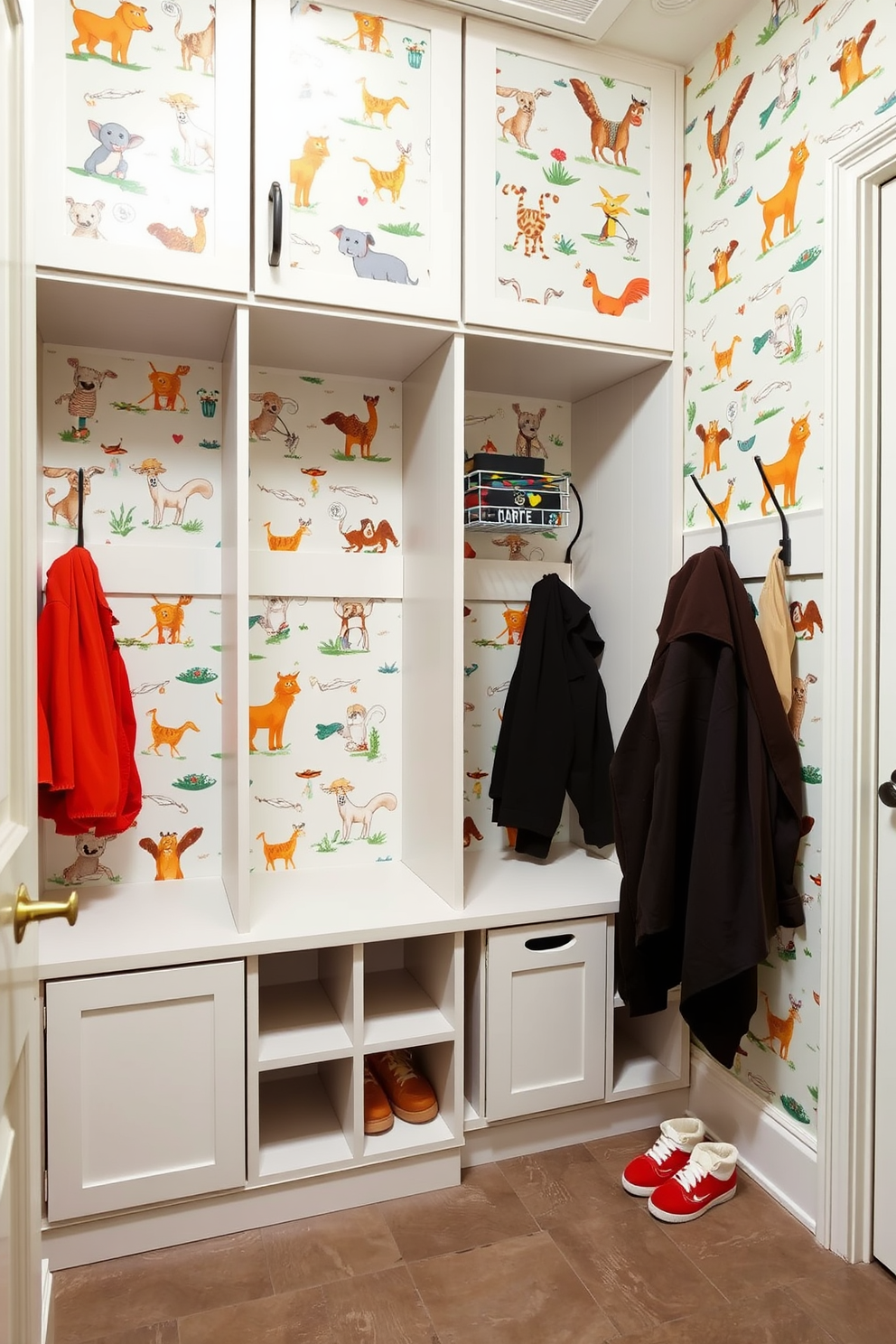 Mudroom Wallpaper Decorating Ideas 4