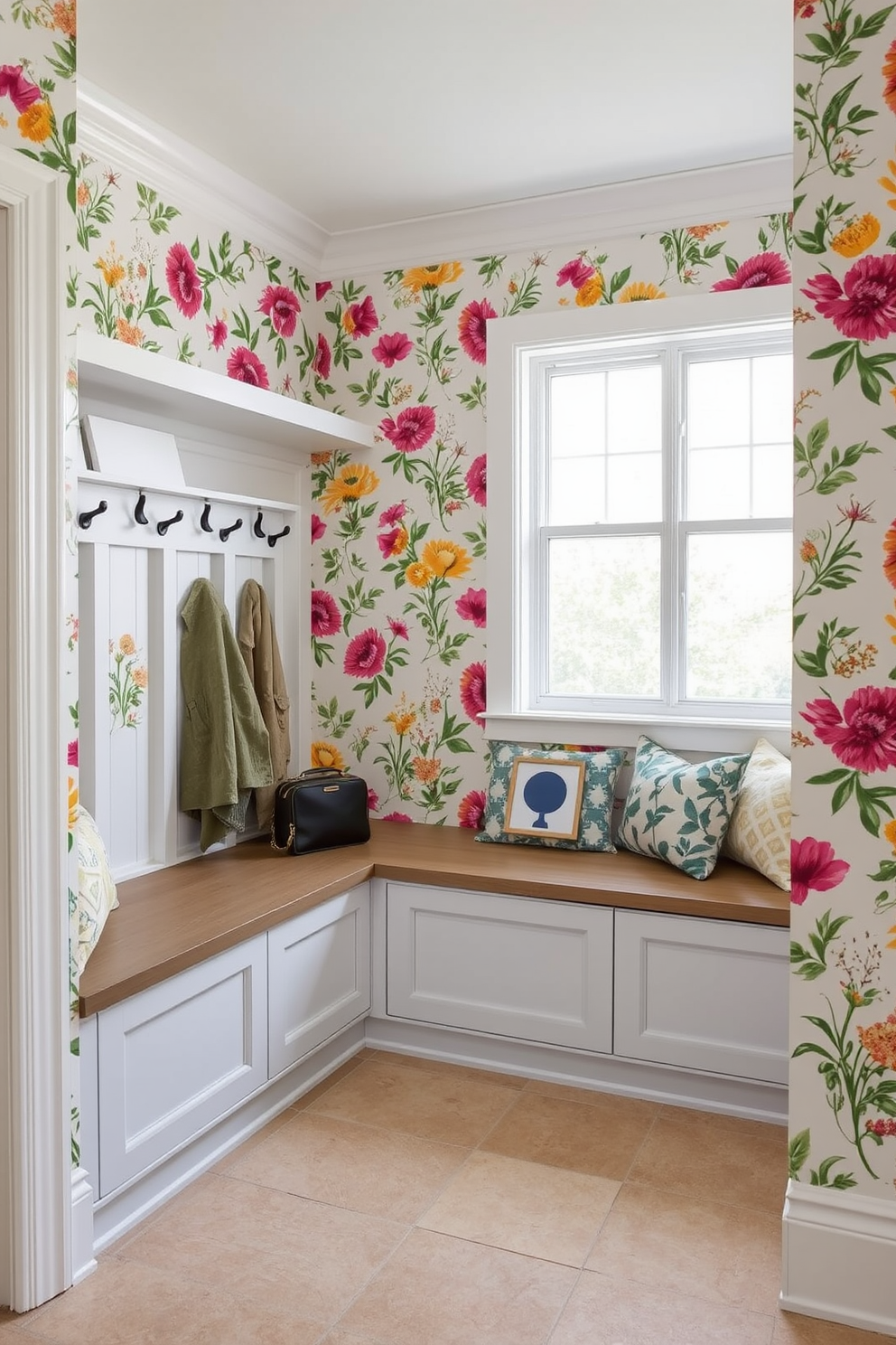 Mudroom Wallpaper Decorating Ideas 8