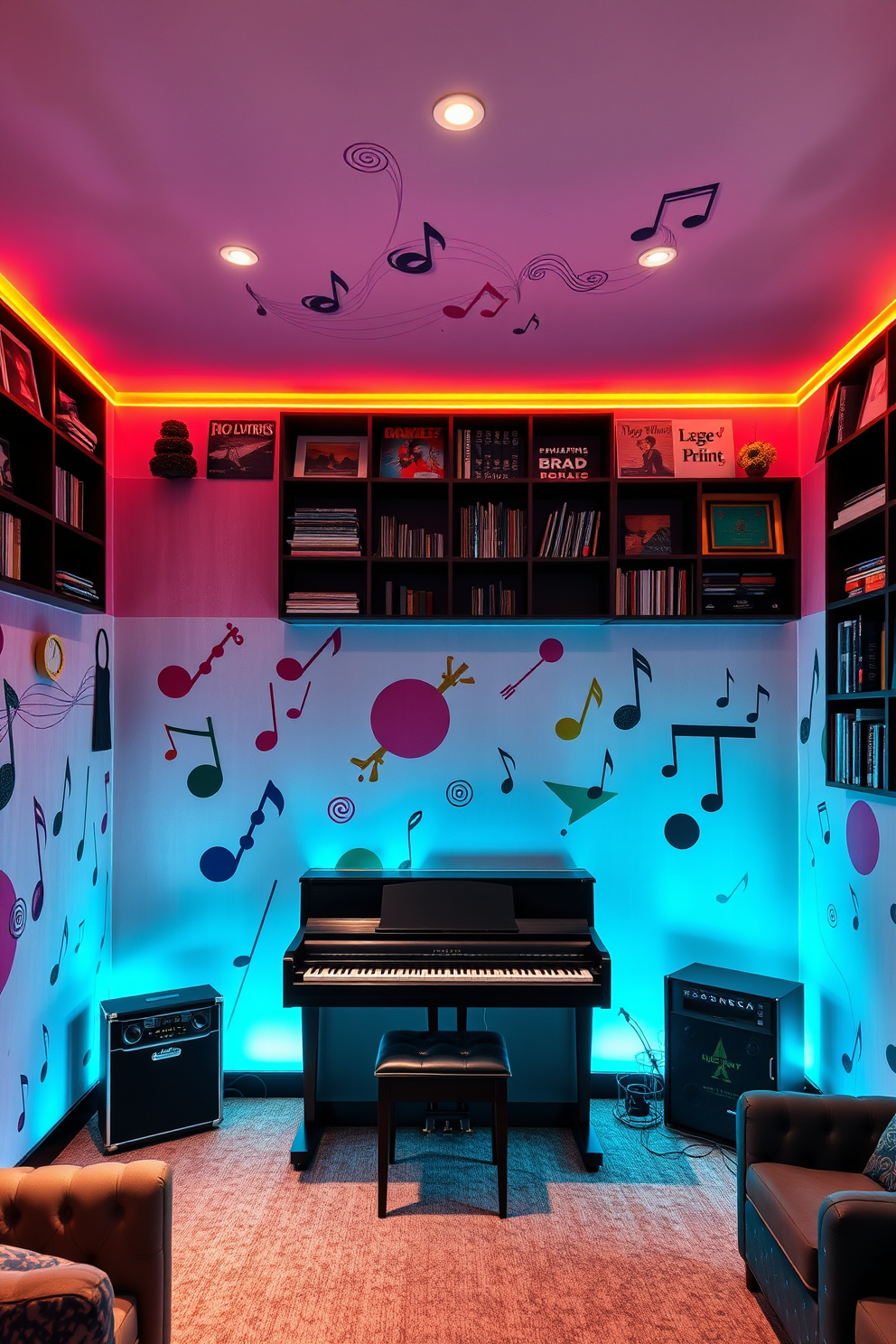 Music Room Wall Painting Ideas 22