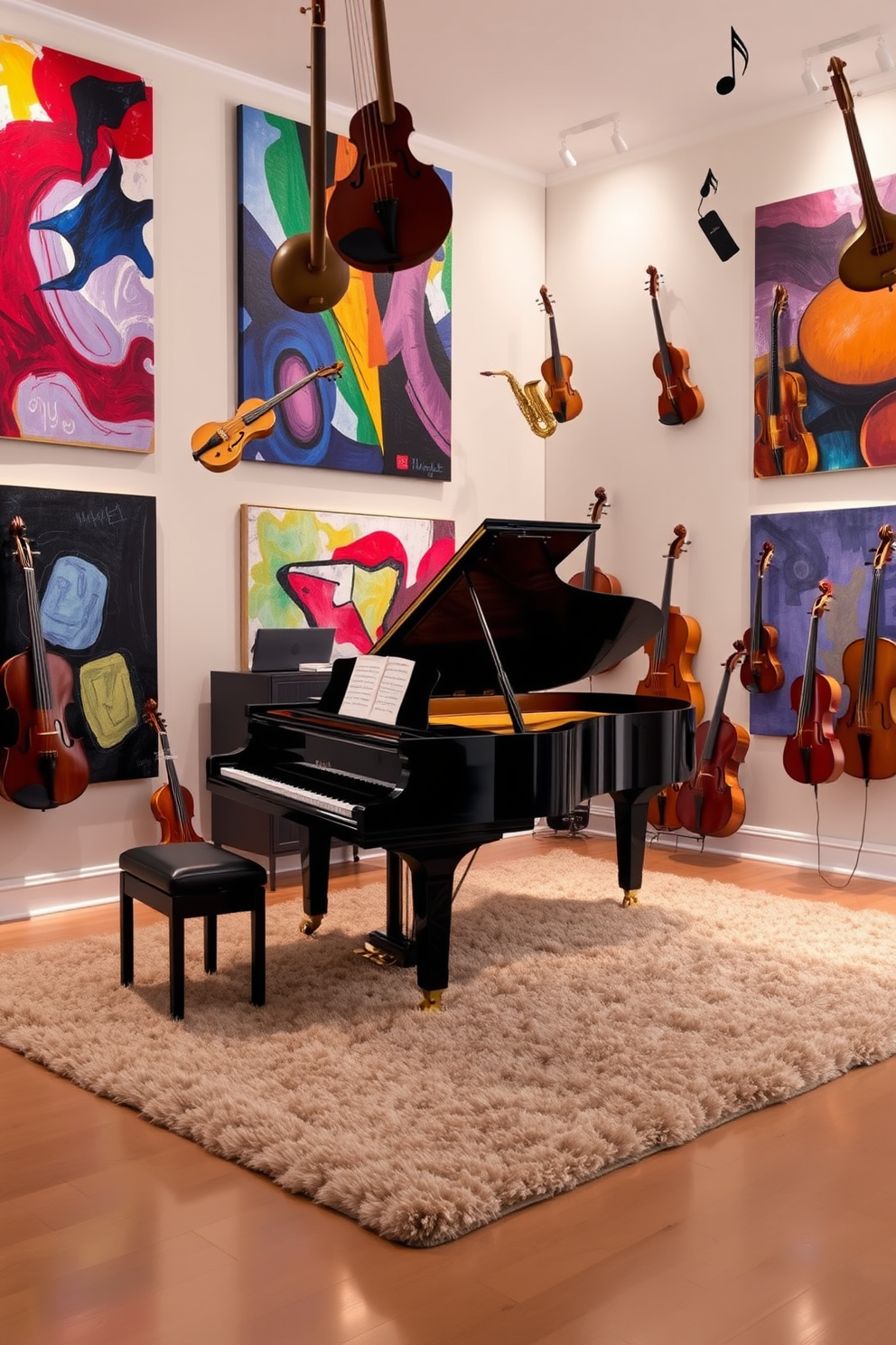 Music Room Wall Painting Ideas 26