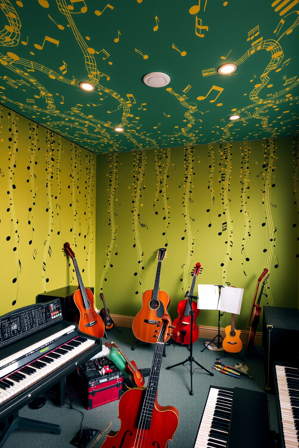 Music Room Wallpaper Decorating Ideas 1