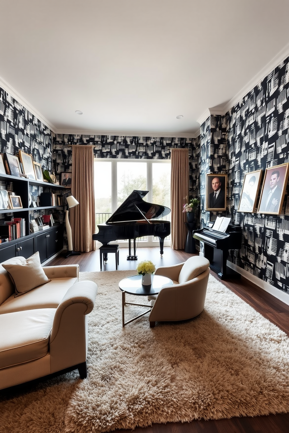 Music Room Wallpaper Decorating Ideas 10