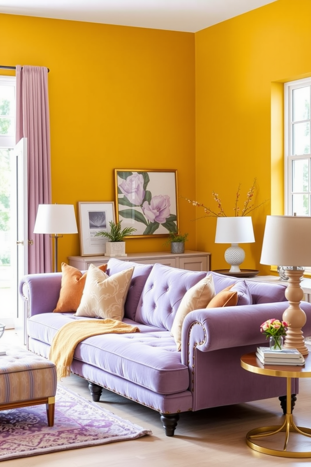 Mustard Wall Painting Ideas 27