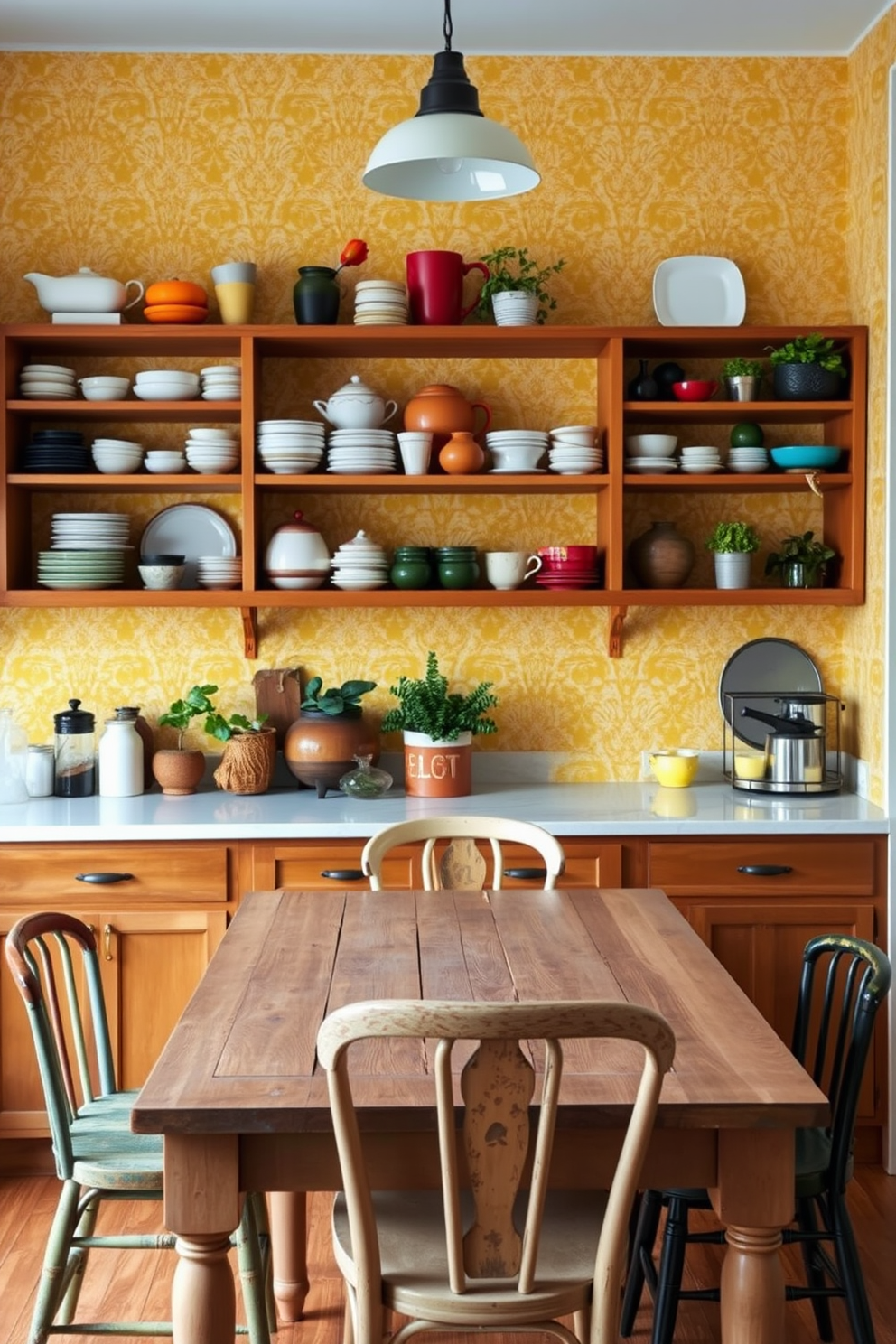 Mustard Wallpaper Decorating Ideas 14