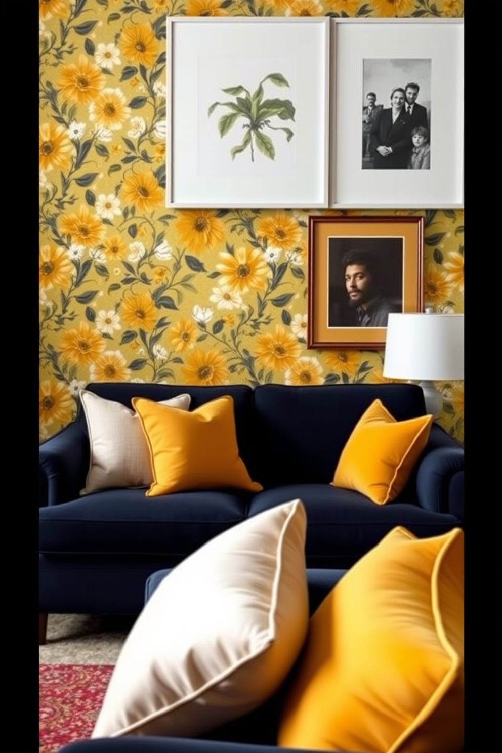 Mustard Wallpaper Decorating Ideas 16