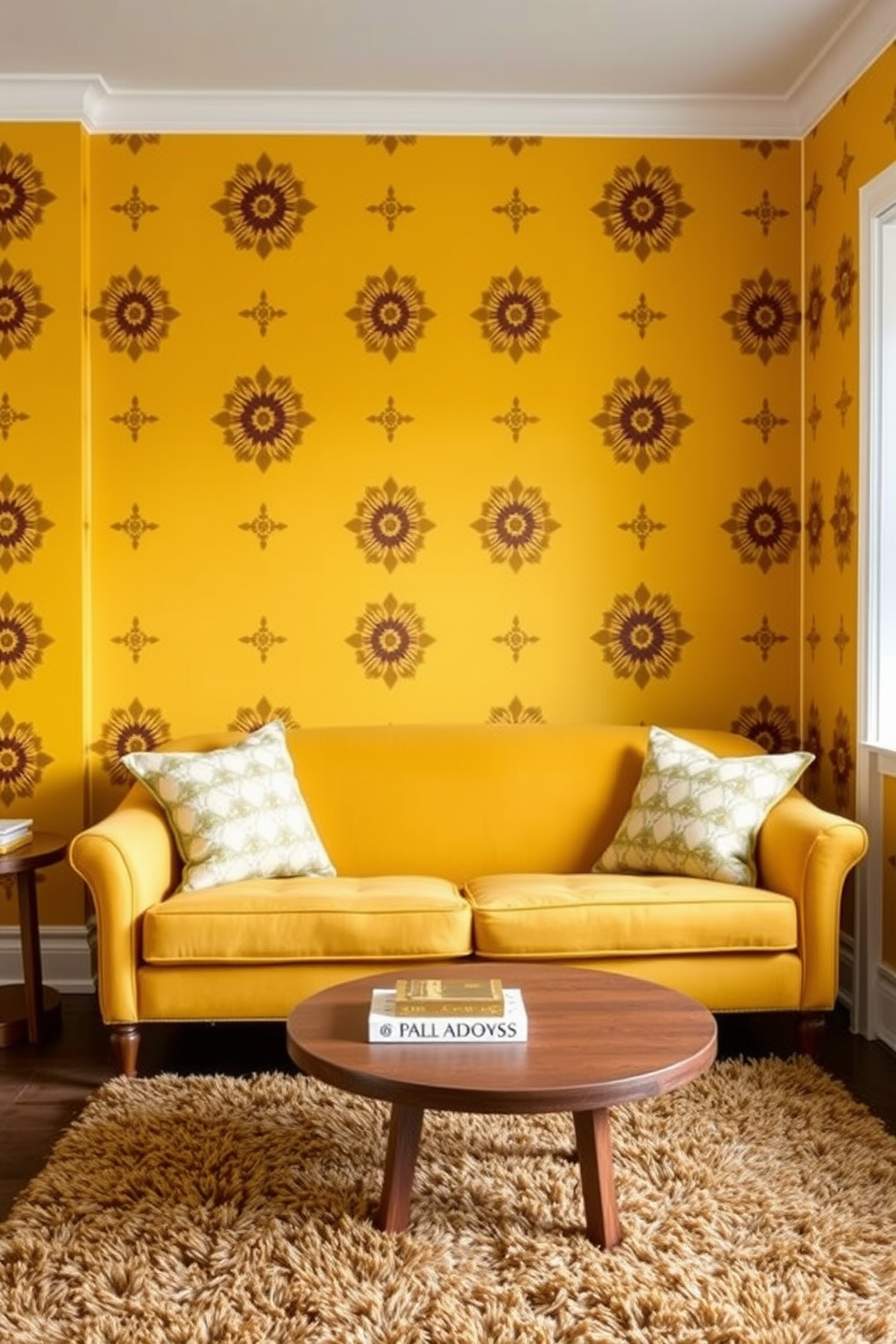 Mustard Wallpaper Decorating Ideas 22