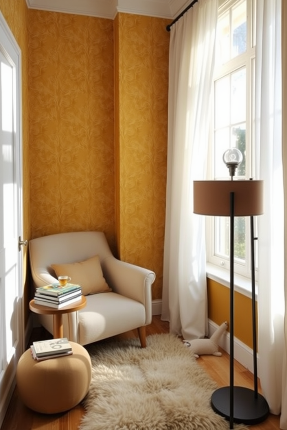 Mustard Wallpaper Decorating Ideas 23