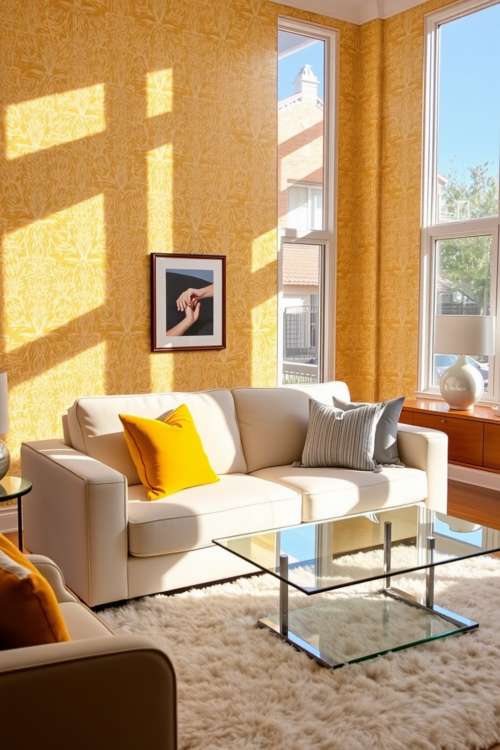 Mustard Wallpaper Decorating Ideas 29