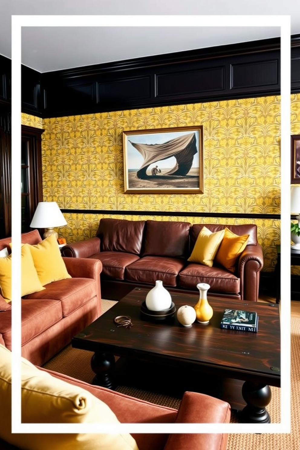 Mustard Wallpaper Decorating Ideas 3