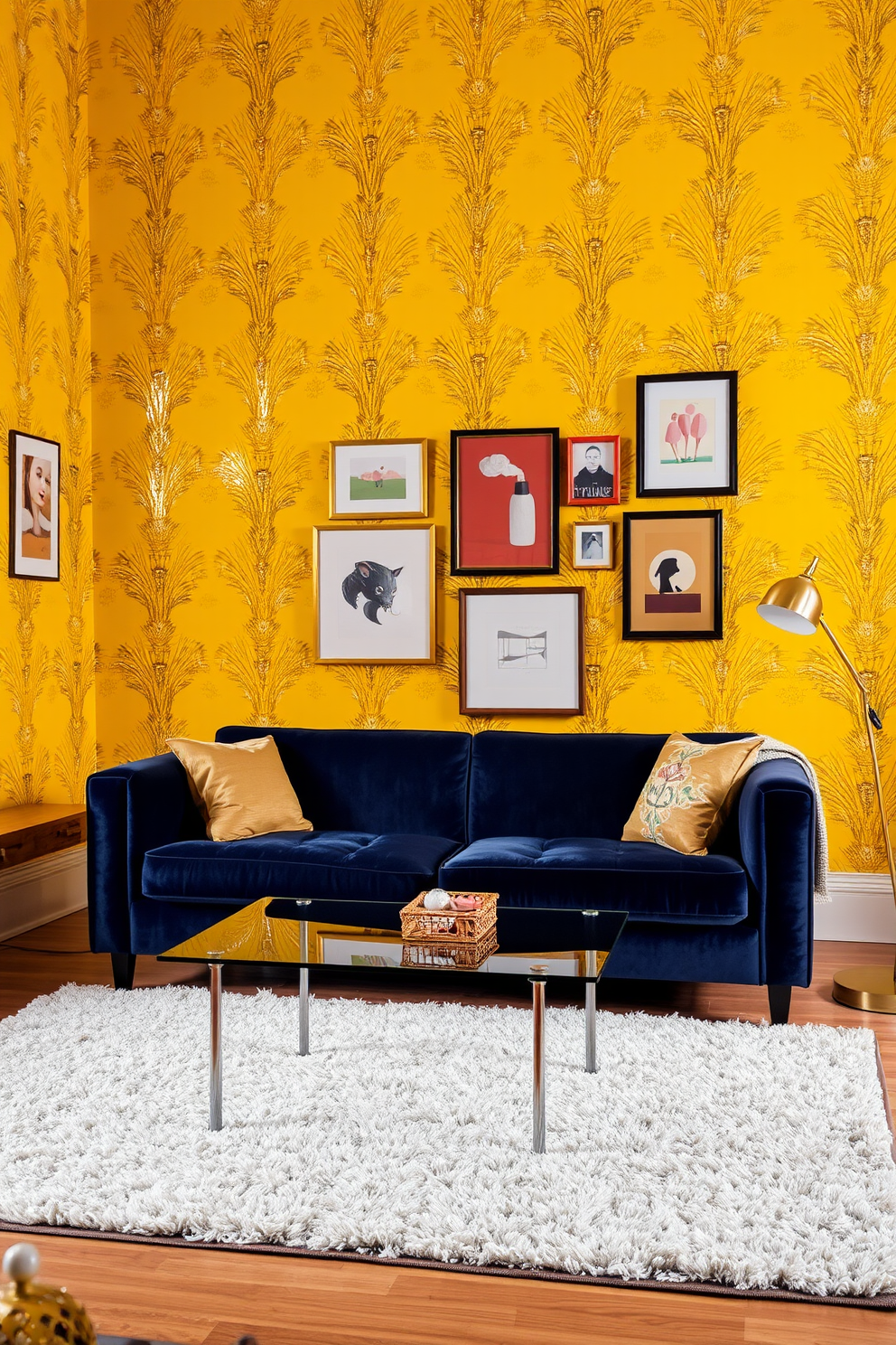 Mustard Wallpaper Decorating Ideas 30