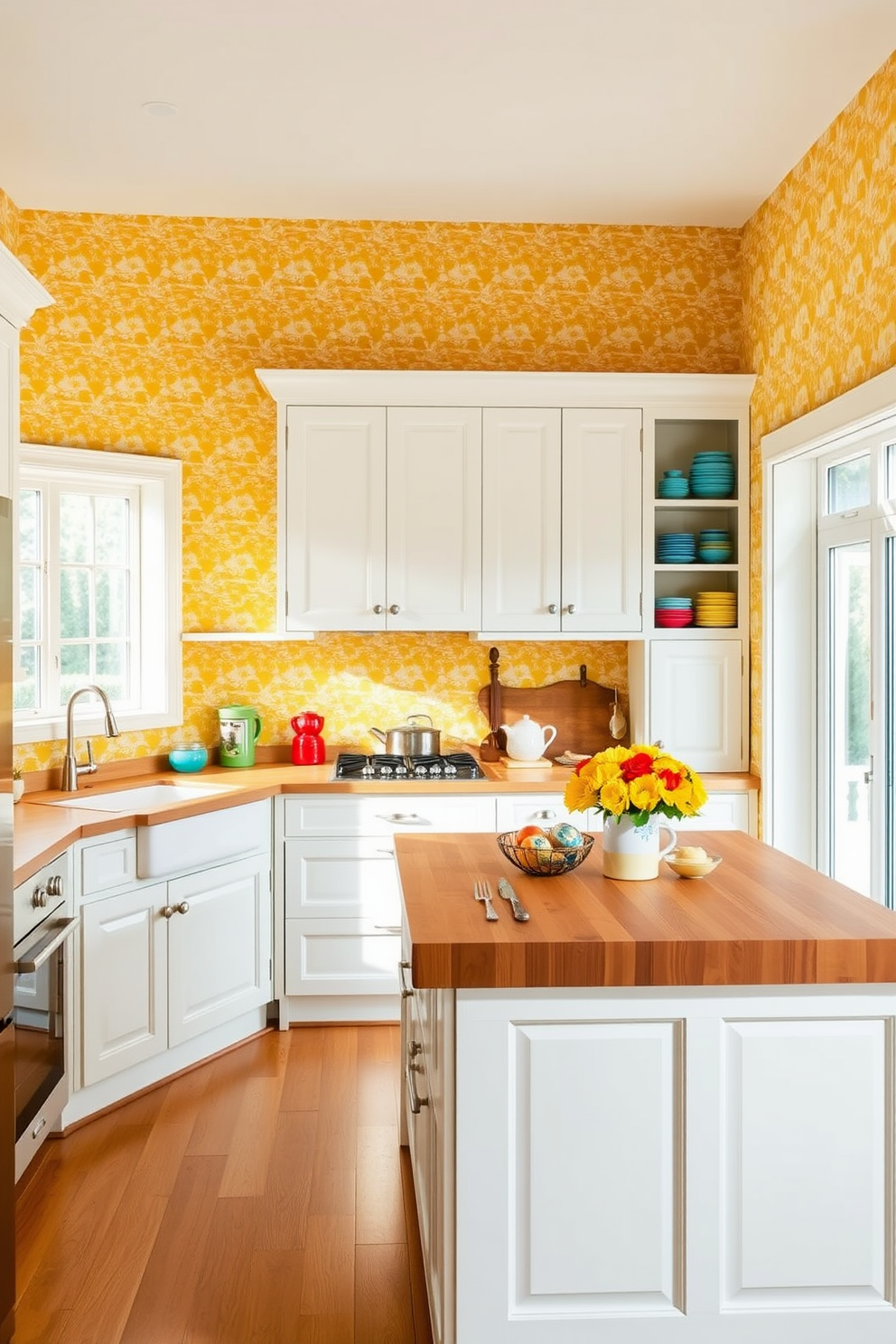 Mustard Wallpaper Decorating Ideas 6