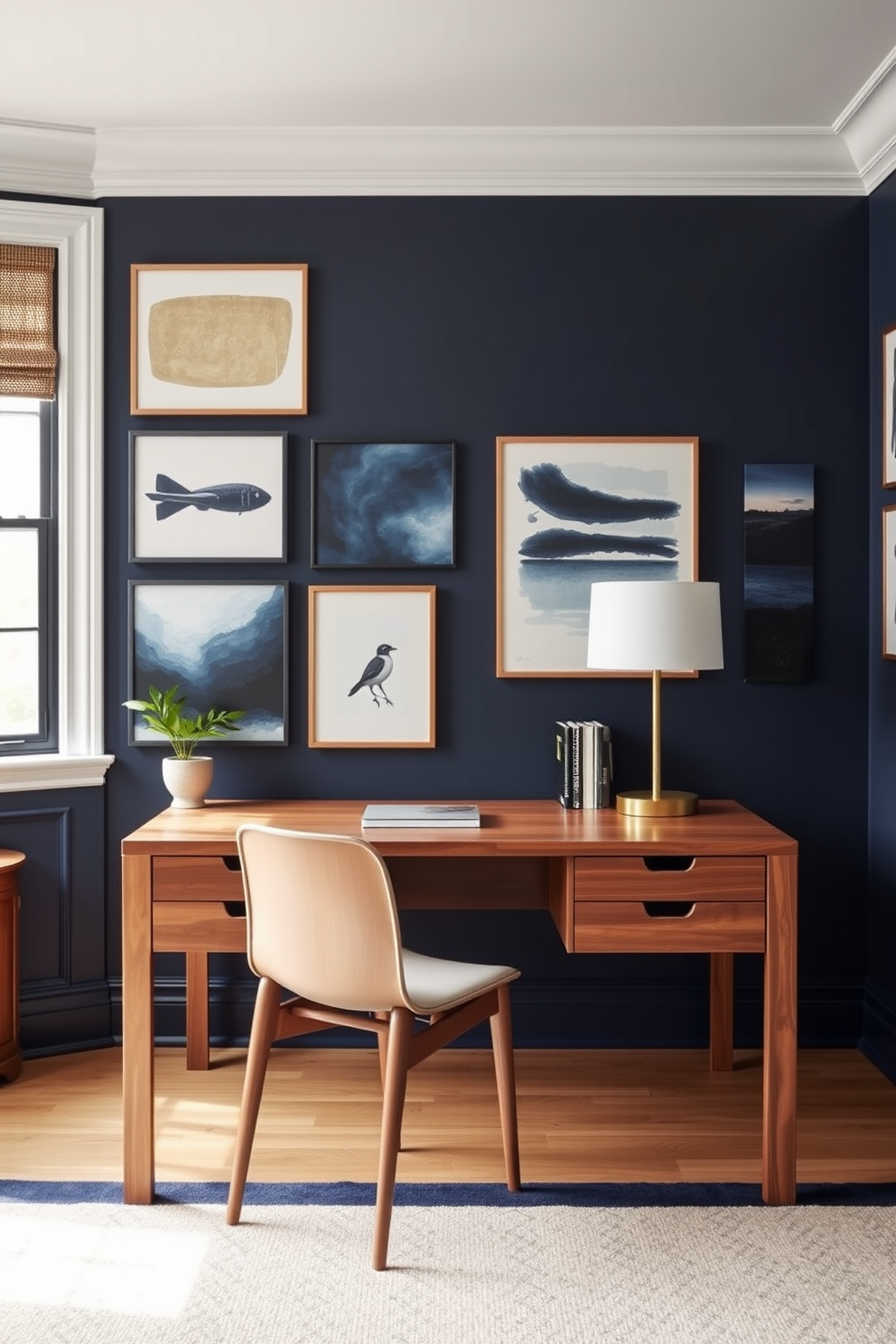 Navy Wall Painting Ideas 12