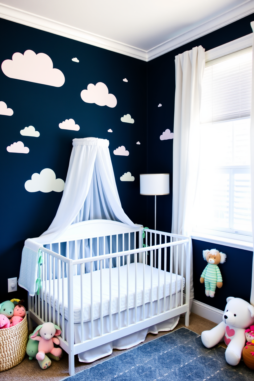 Navy Wall Painting Ideas 14