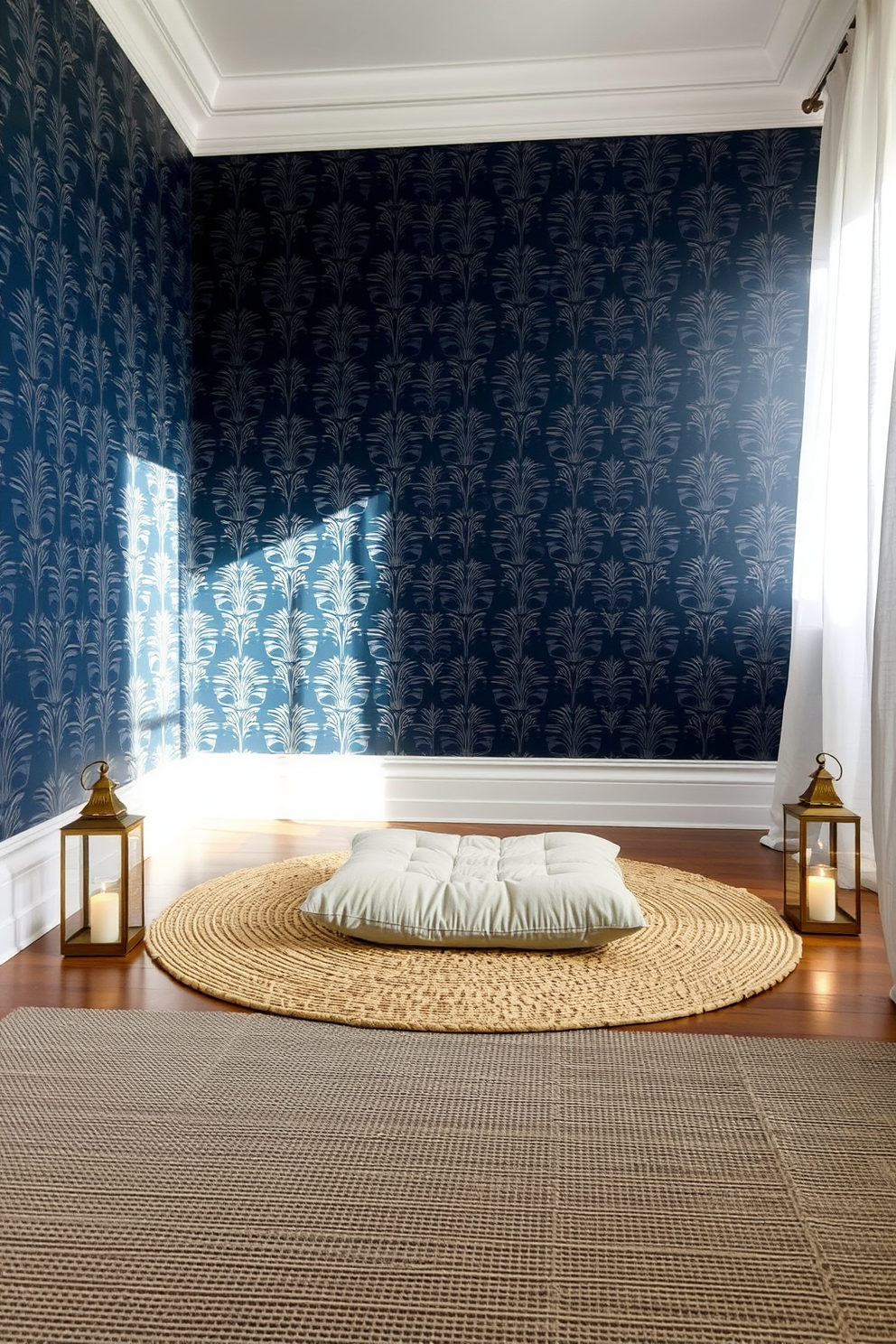 Navy Wallpaper Decorating Ideas 25