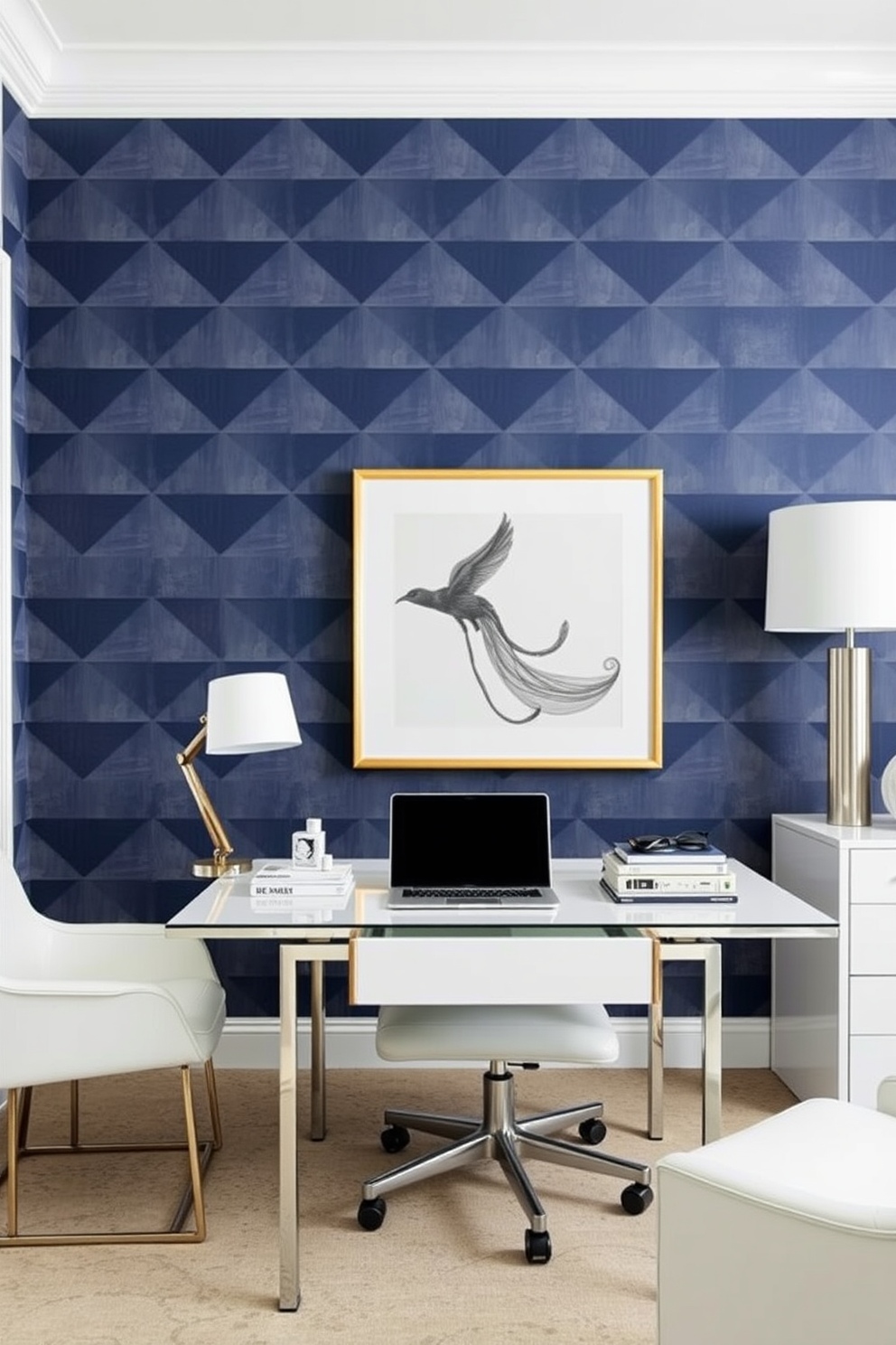 Navy Wallpaper Decorating Ideas 3