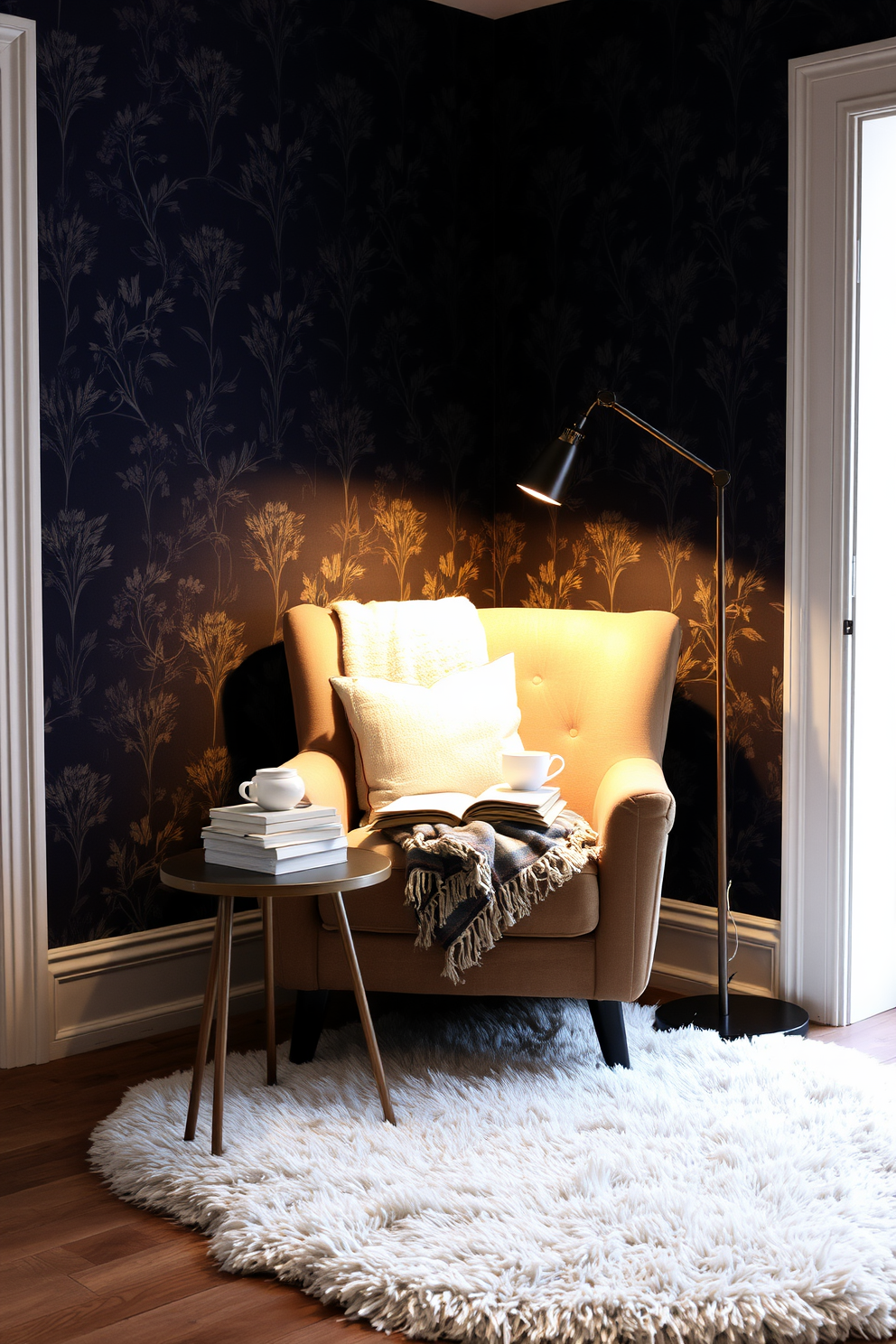 Navy Wallpaper Decorating Ideas 9