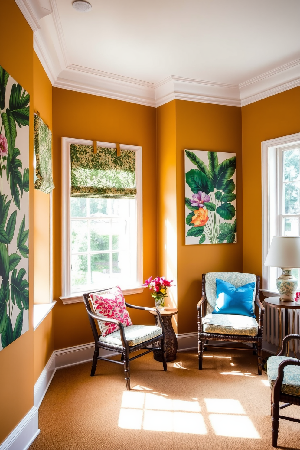 Ochre Wall Painting Ideas 25