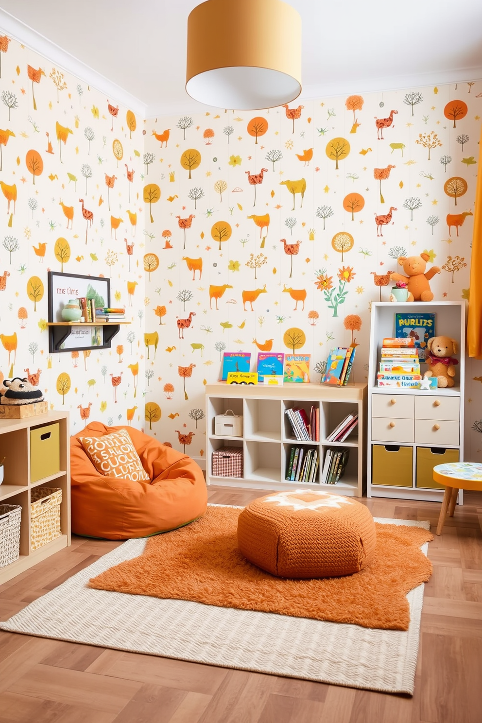 Ochre Wallpaper Decorating Ideas 13