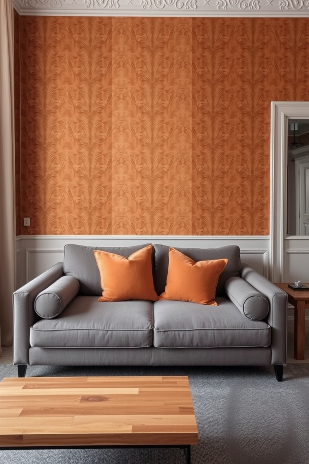 Ochre Wallpaper Decorating Ideas 25