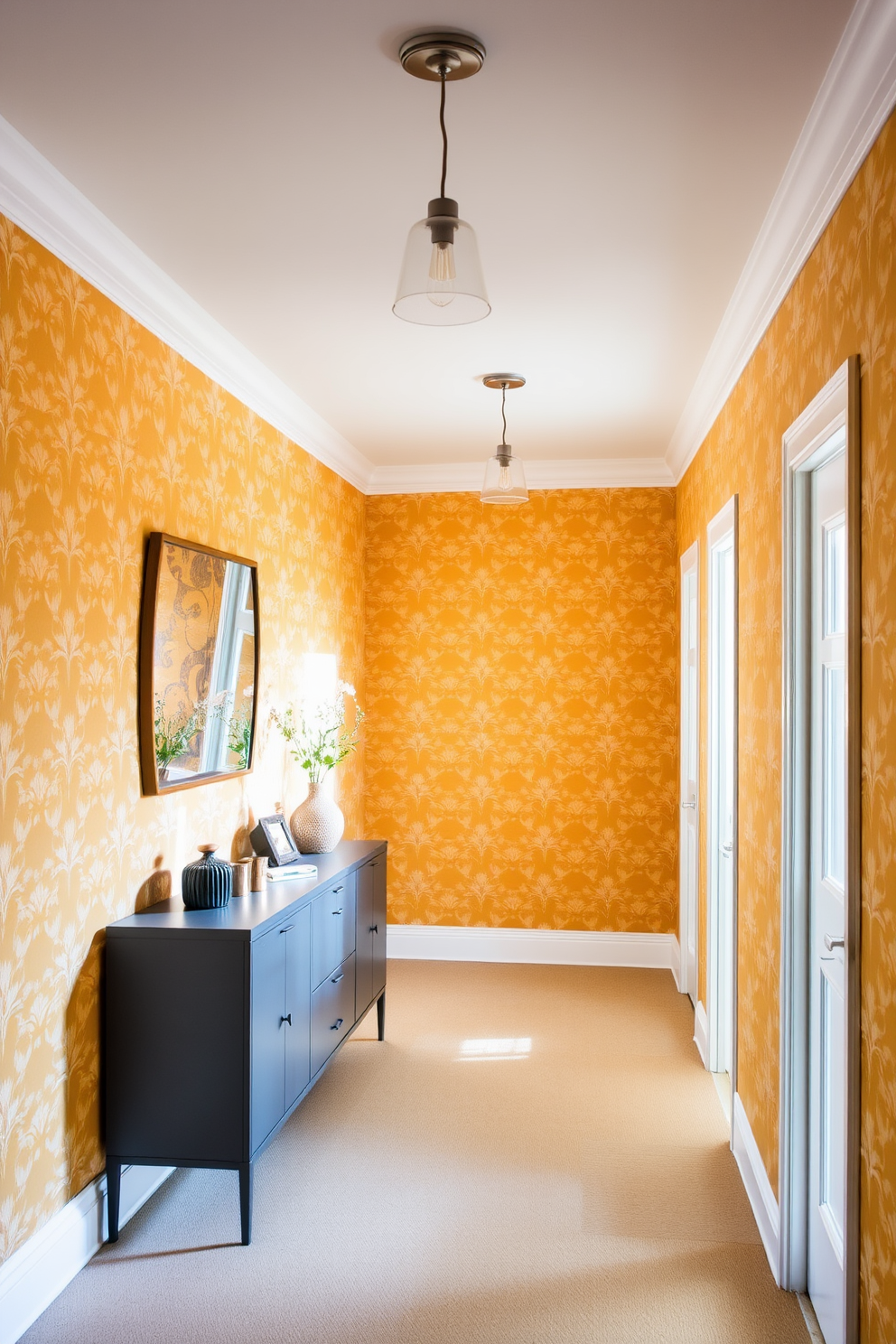 Ochre Wallpaper Decorating Ideas 3