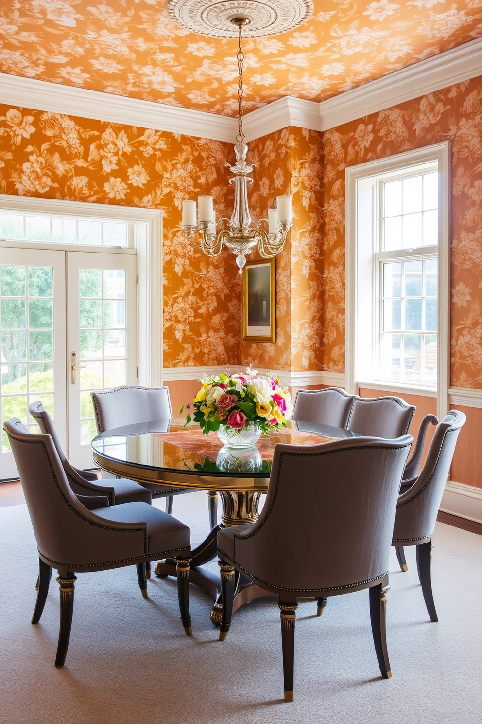 Ochre Wallpaper Decorating Ideas 7