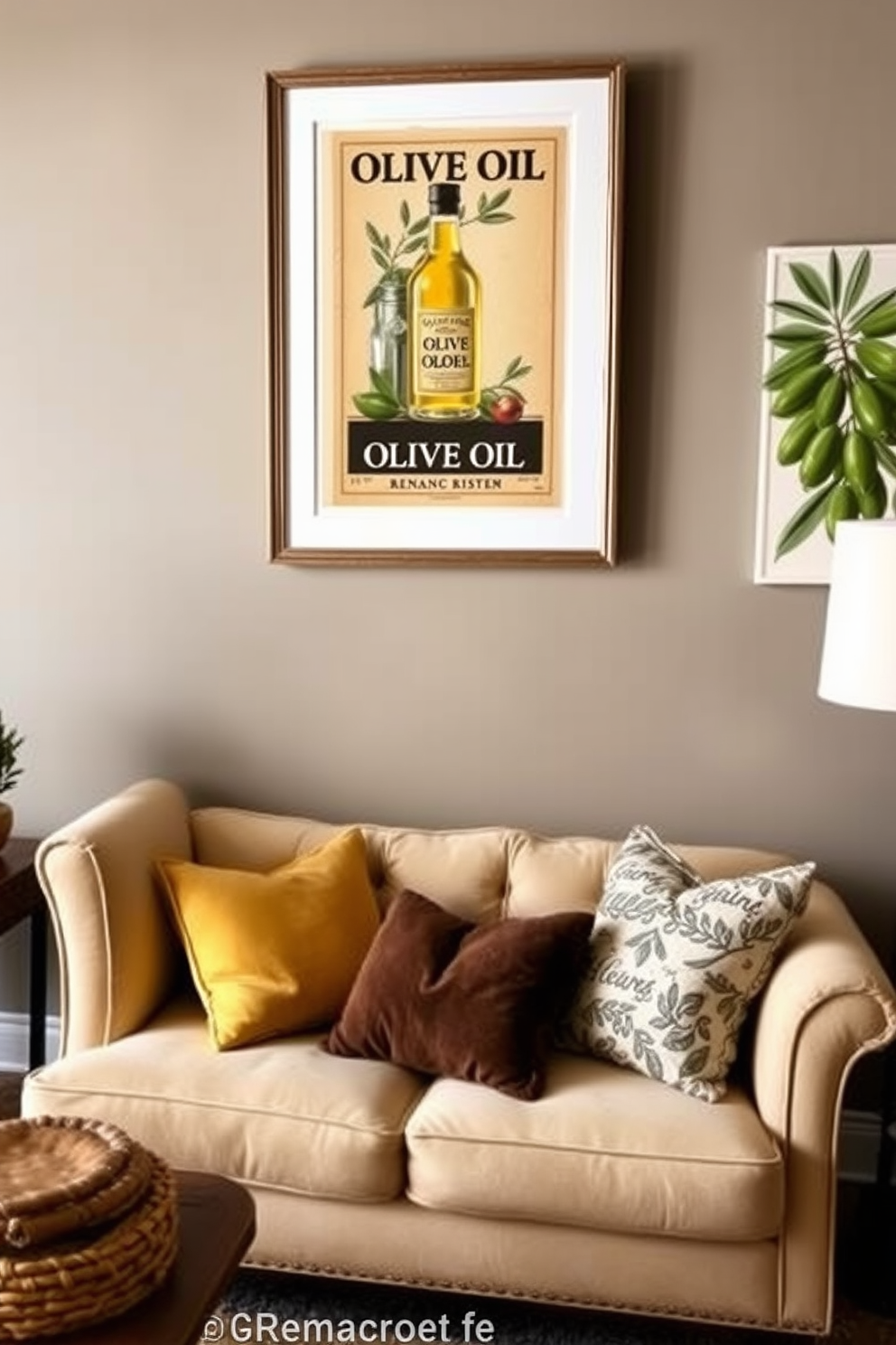 Olive Wall Painting Ideas 17