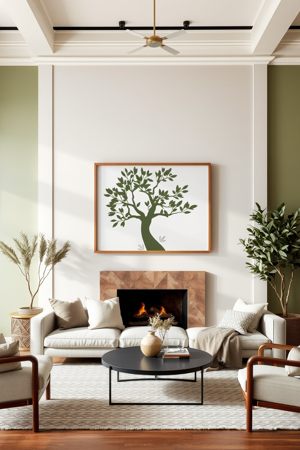 Olive Wall Painting Ideas 2