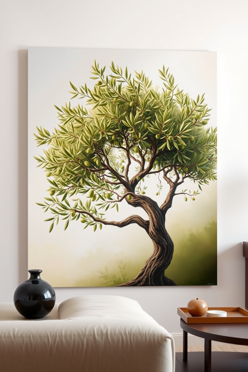 Olive Wall Painting Ideas 28