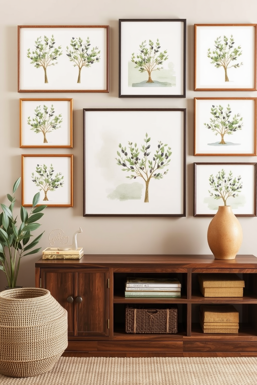 Olive Wall Painting Ideas 30