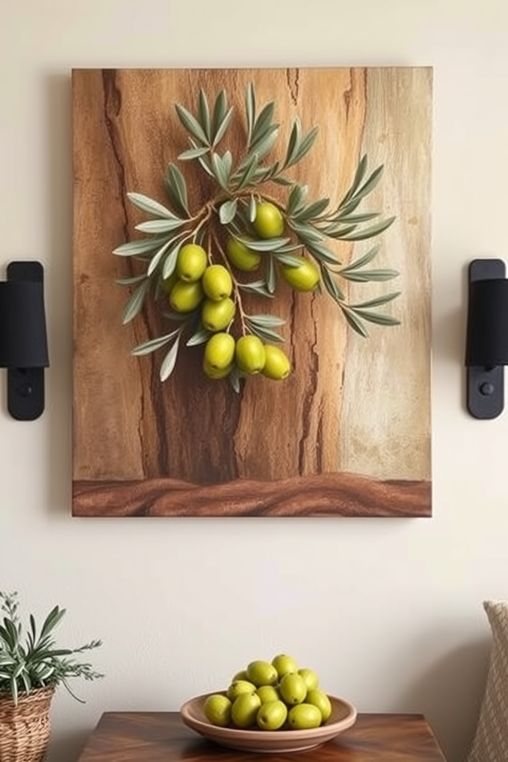 Olive Wall Painting Ideas 6