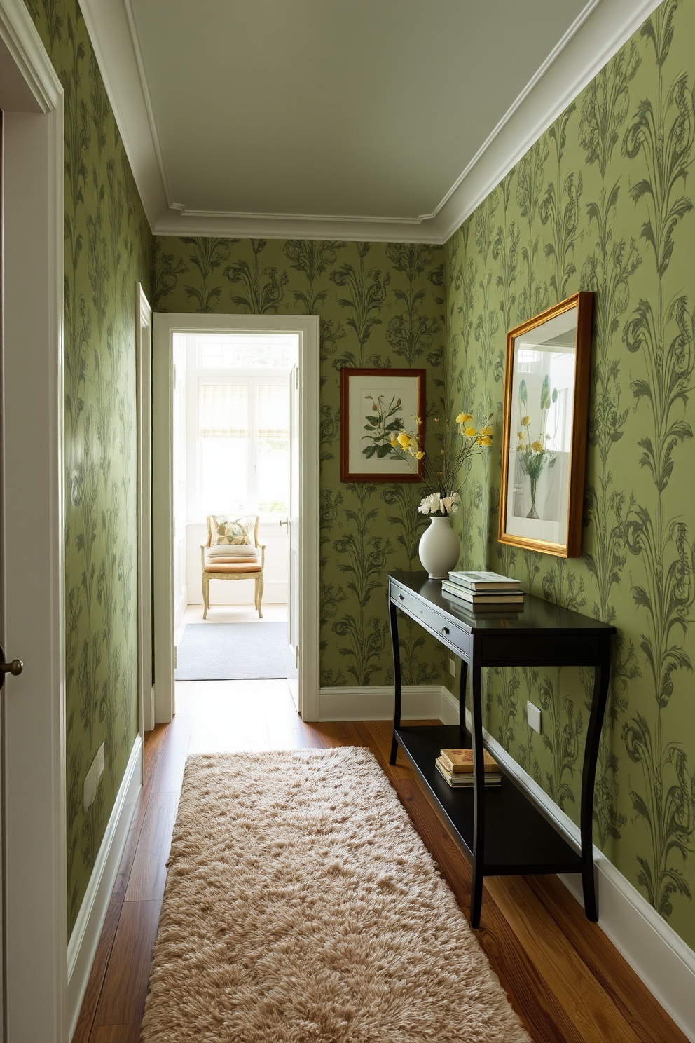 Olive Wallpaper Decorating Ideas 12