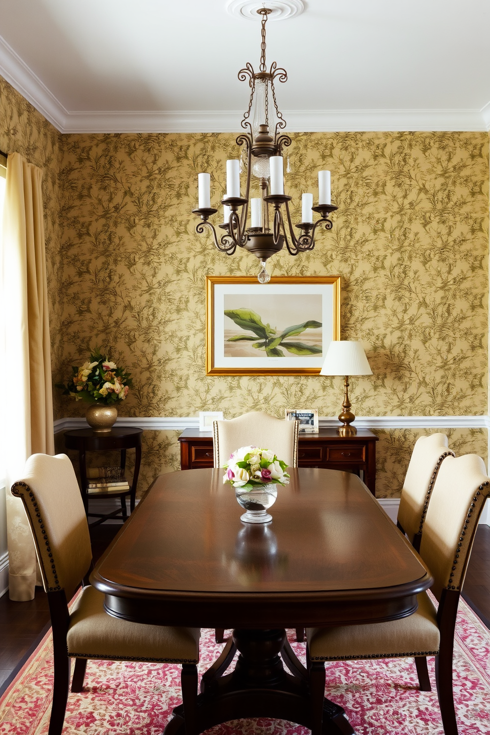 Olive Wallpaper Decorating Ideas 7