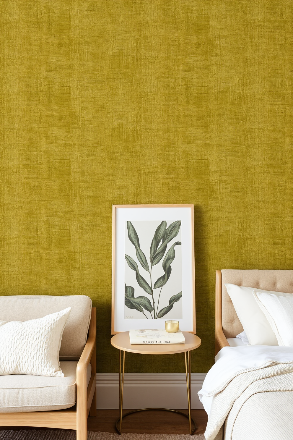 Olive Wallpaper Decorating Ideas 9