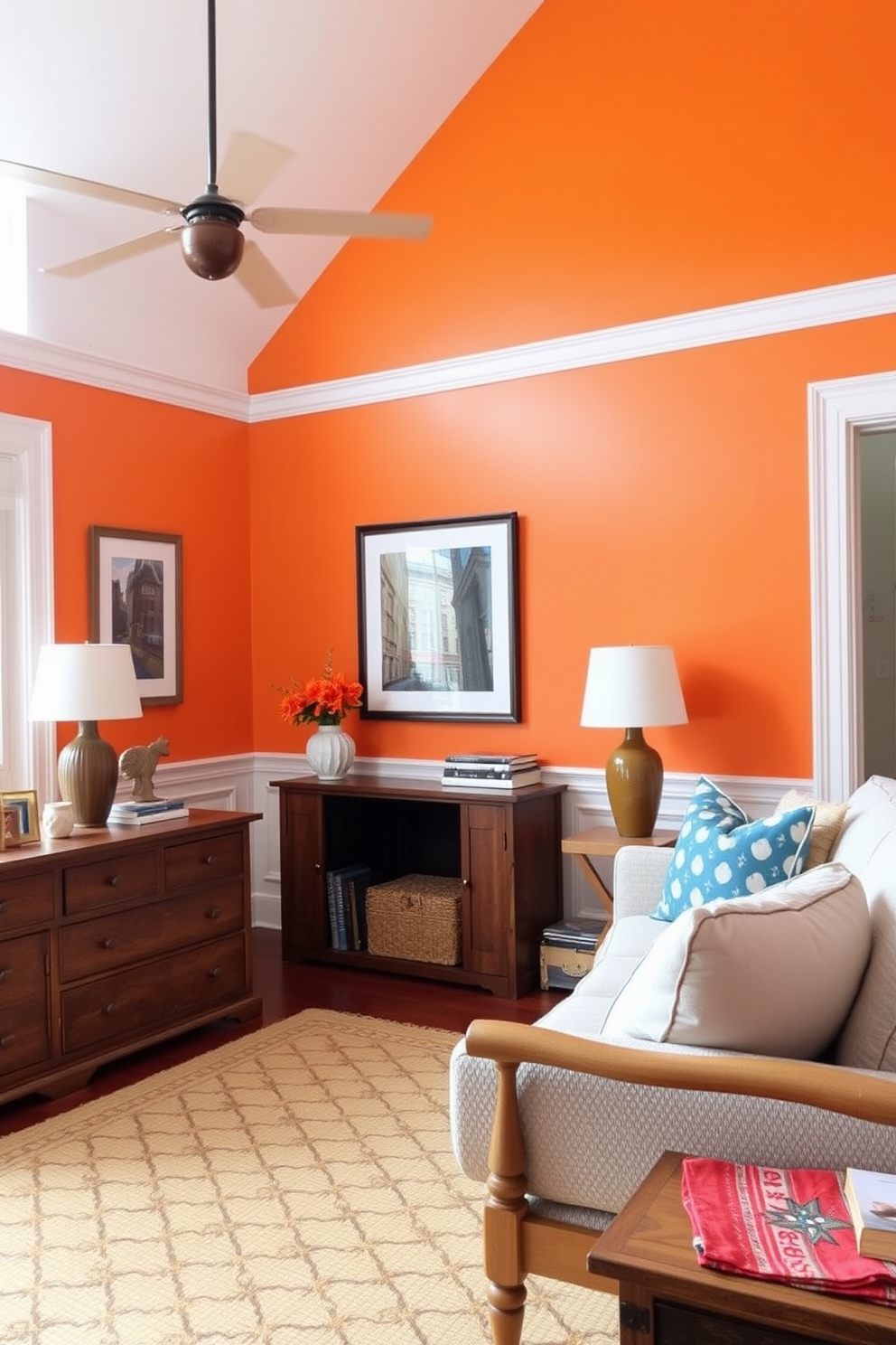 Orange Wall Painting Ideas 1