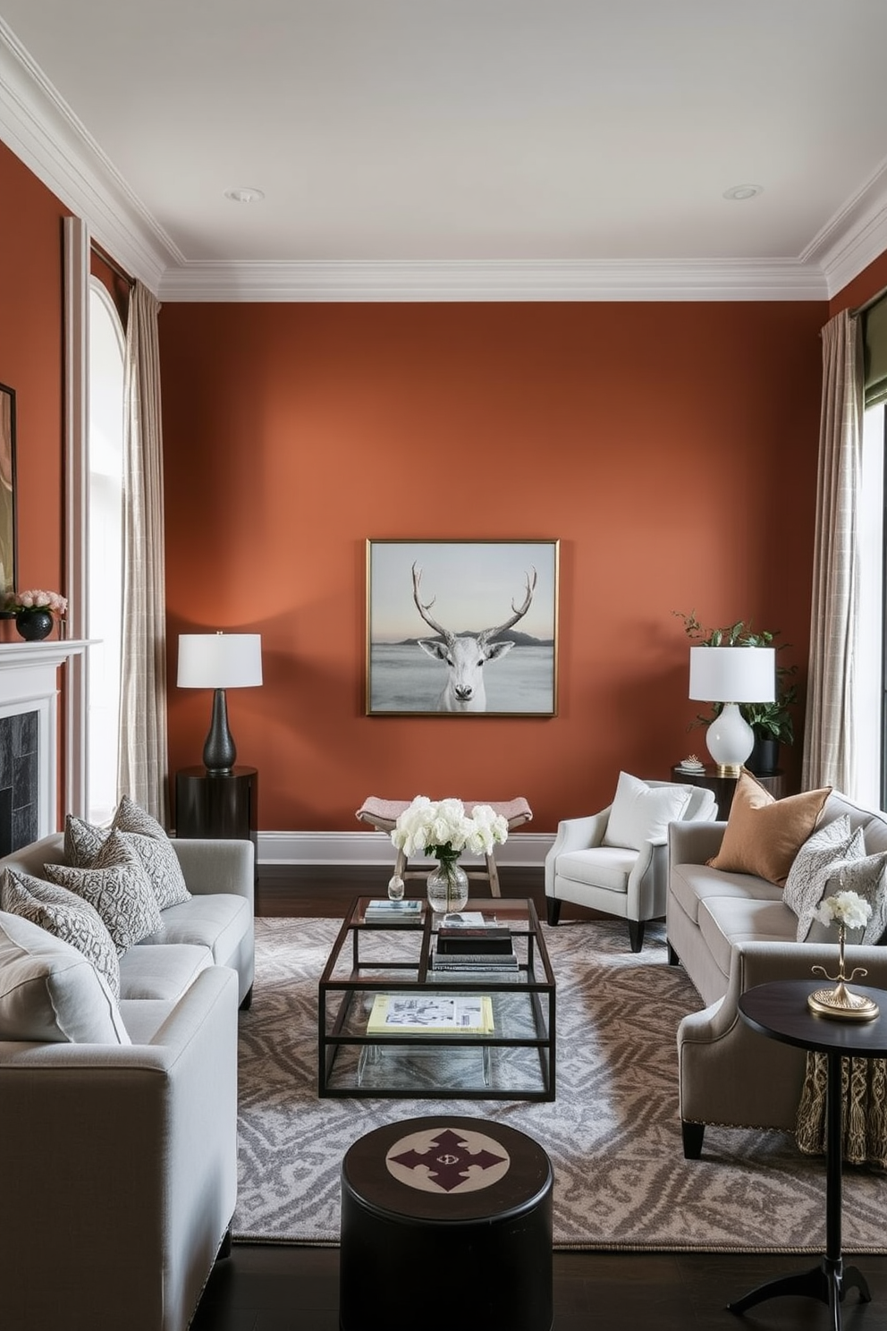 Orange Wall Painting Ideas 10