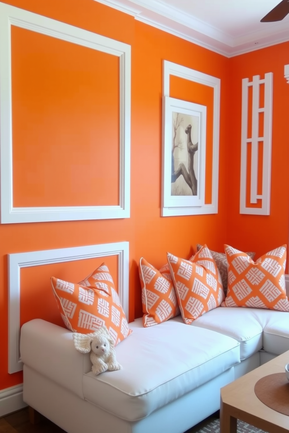 Orange Wall Painting Ideas 11