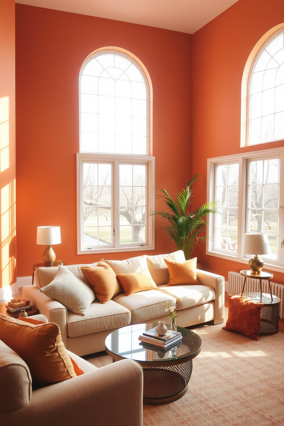 Orange Wall Painting Ideas 12