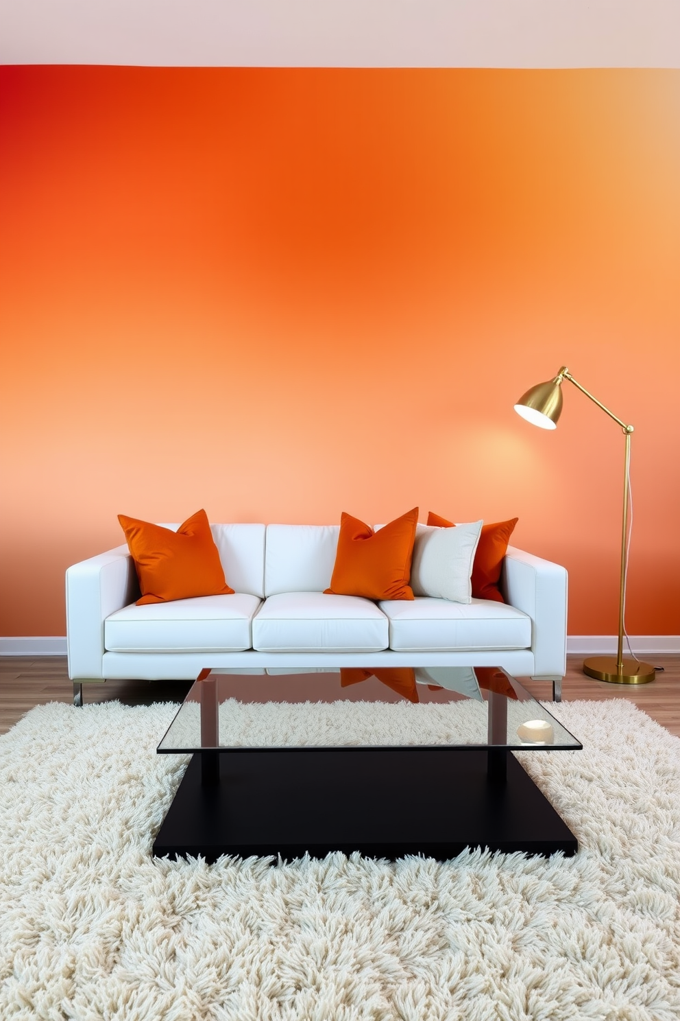 Orange Wall Painting Ideas 14