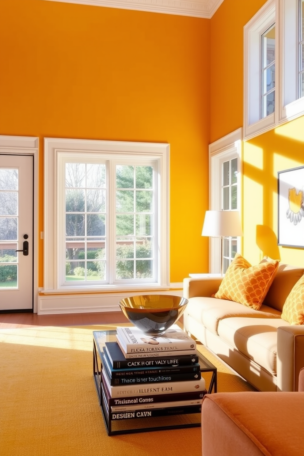 Orange Wall Painting Ideas 18