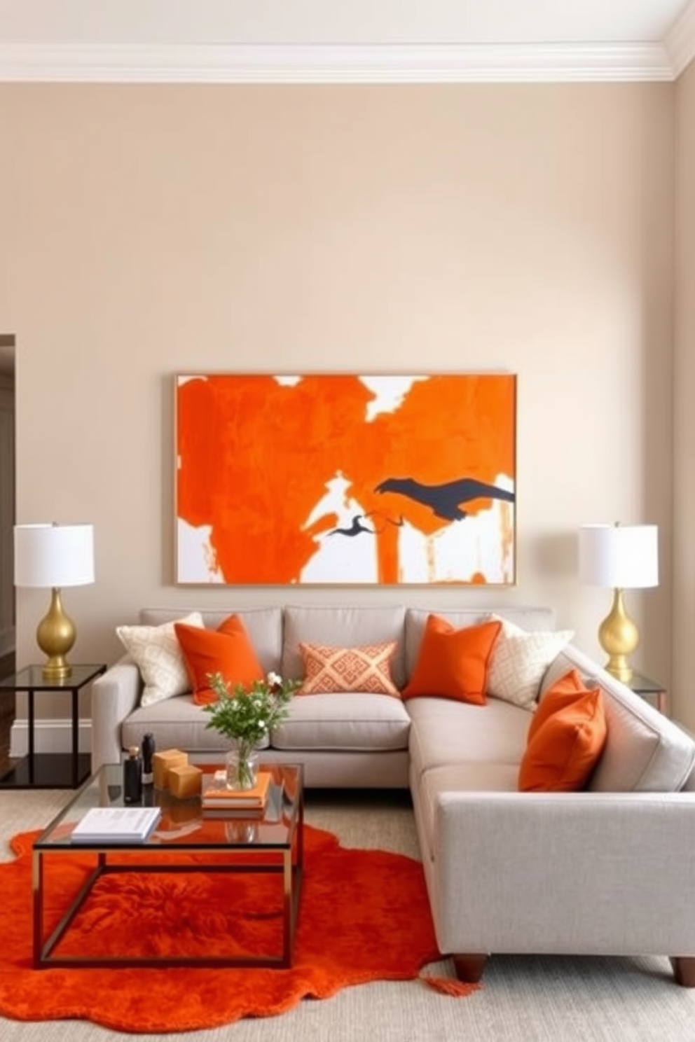 Orange Wall Painting Ideas 27