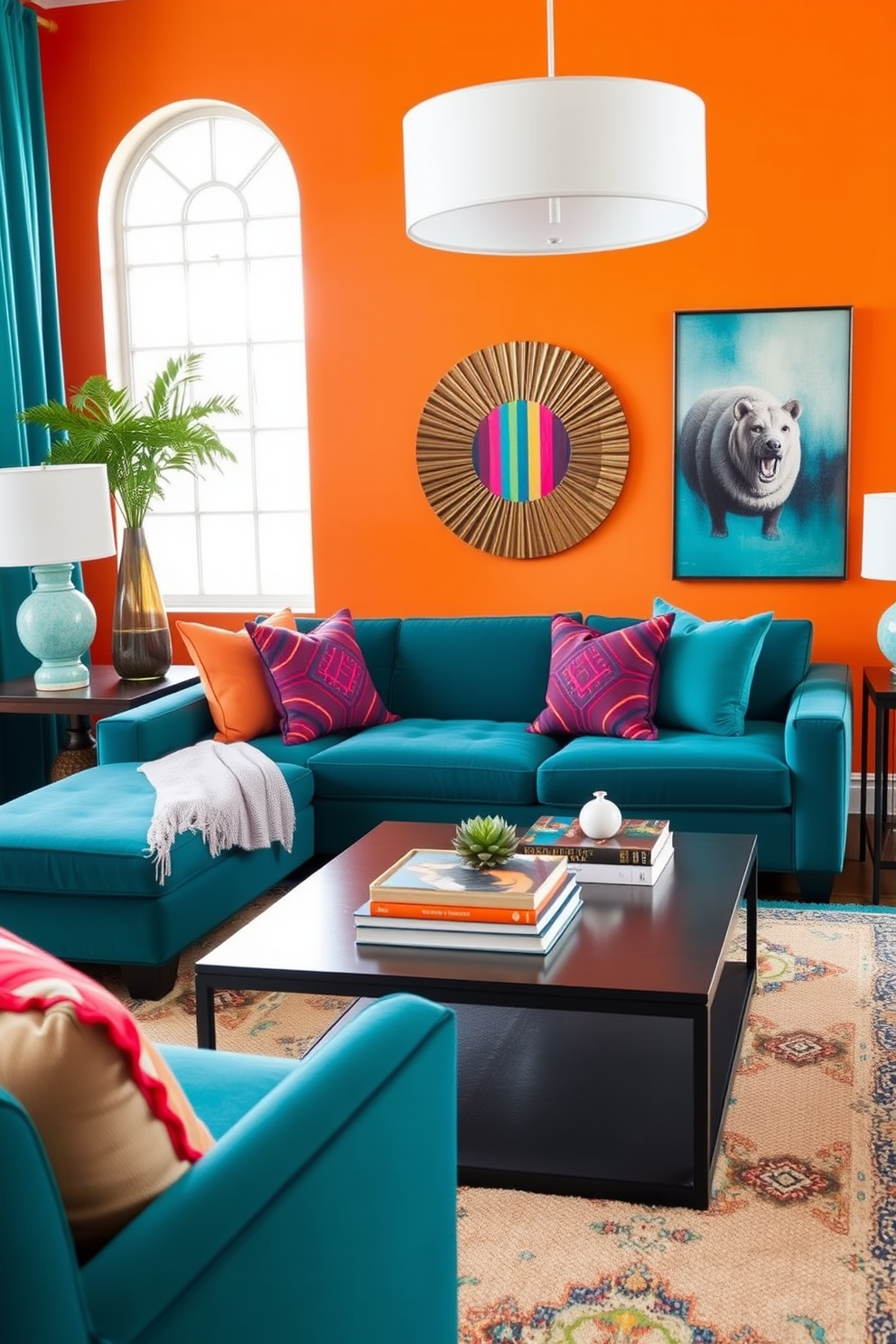 Orange Wall Painting Ideas 30