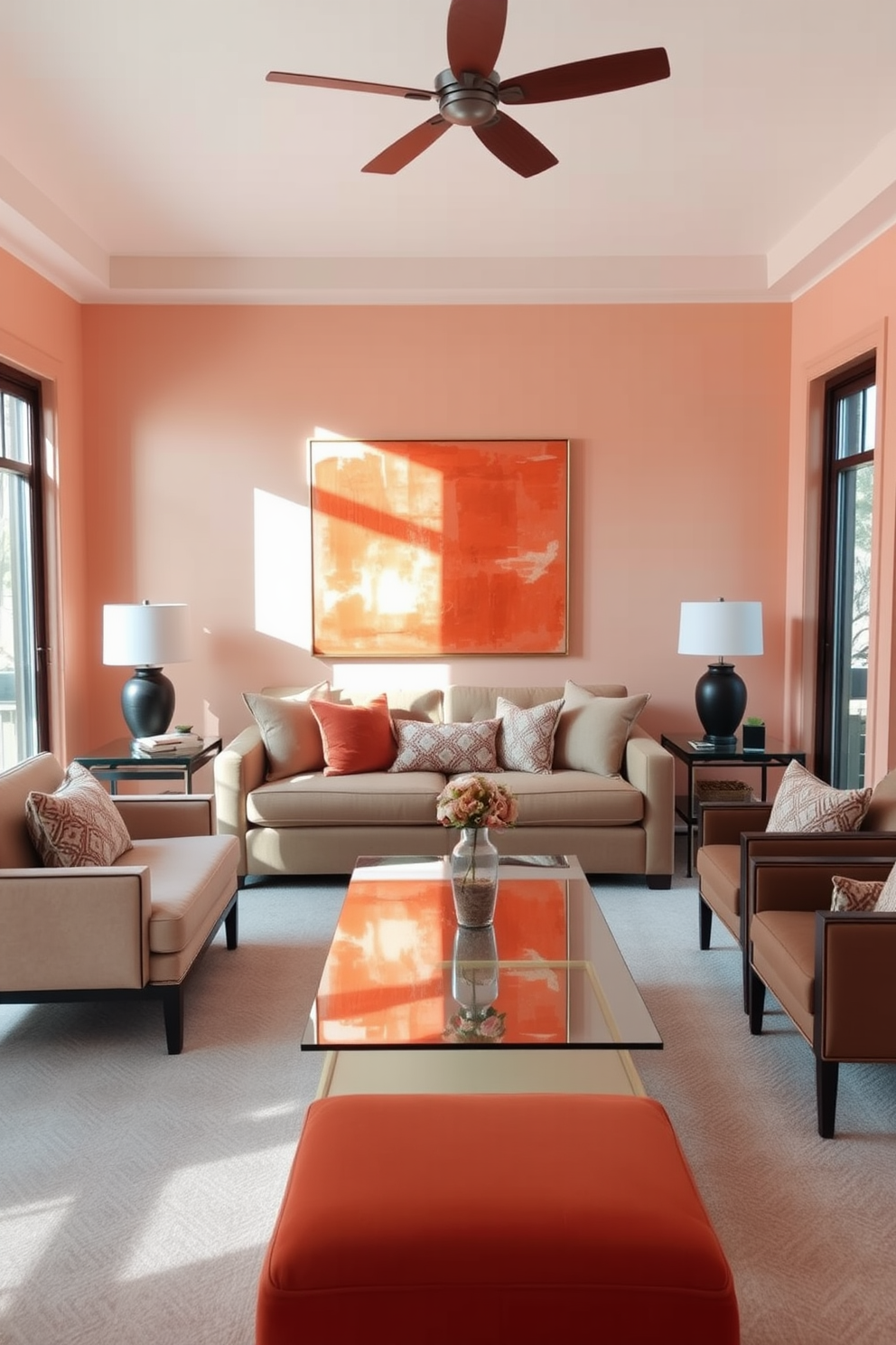 Orange Wall Painting Ideas 5