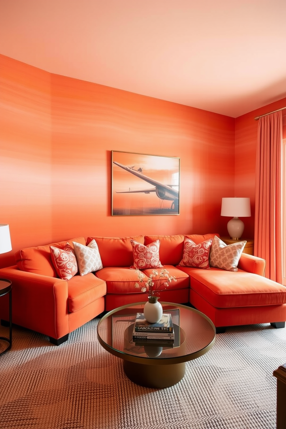 Orange Wallpaper Decorating Ideas 12