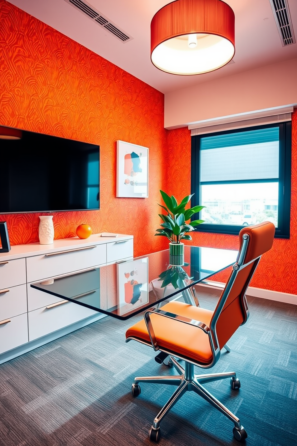 Orange Wallpaper Decorating Ideas 16