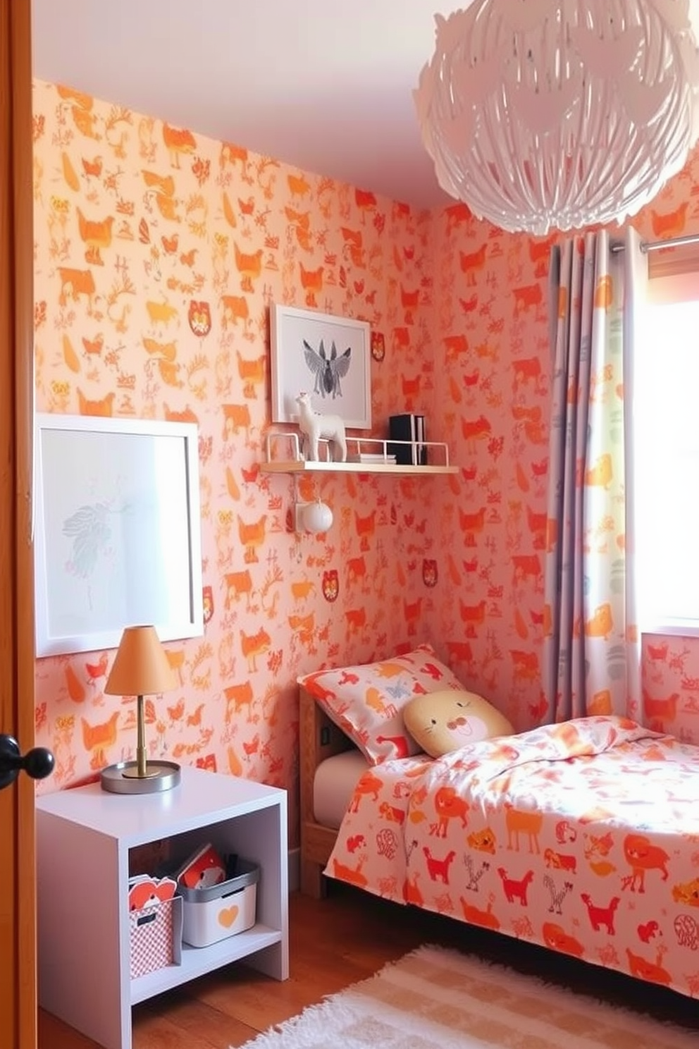 Orange Wallpaper Decorating Ideas 17