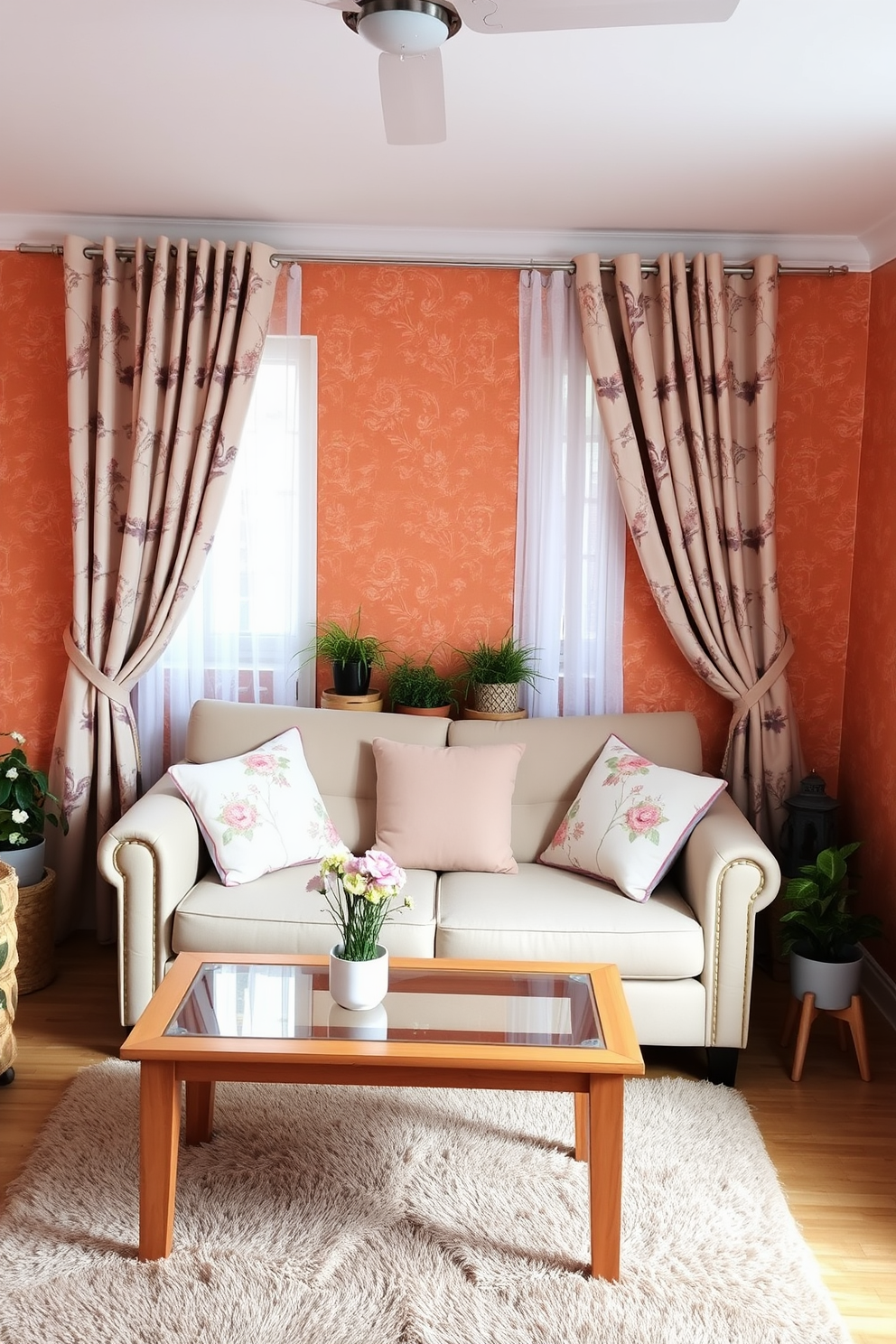 Orange Wallpaper Decorating Ideas 2