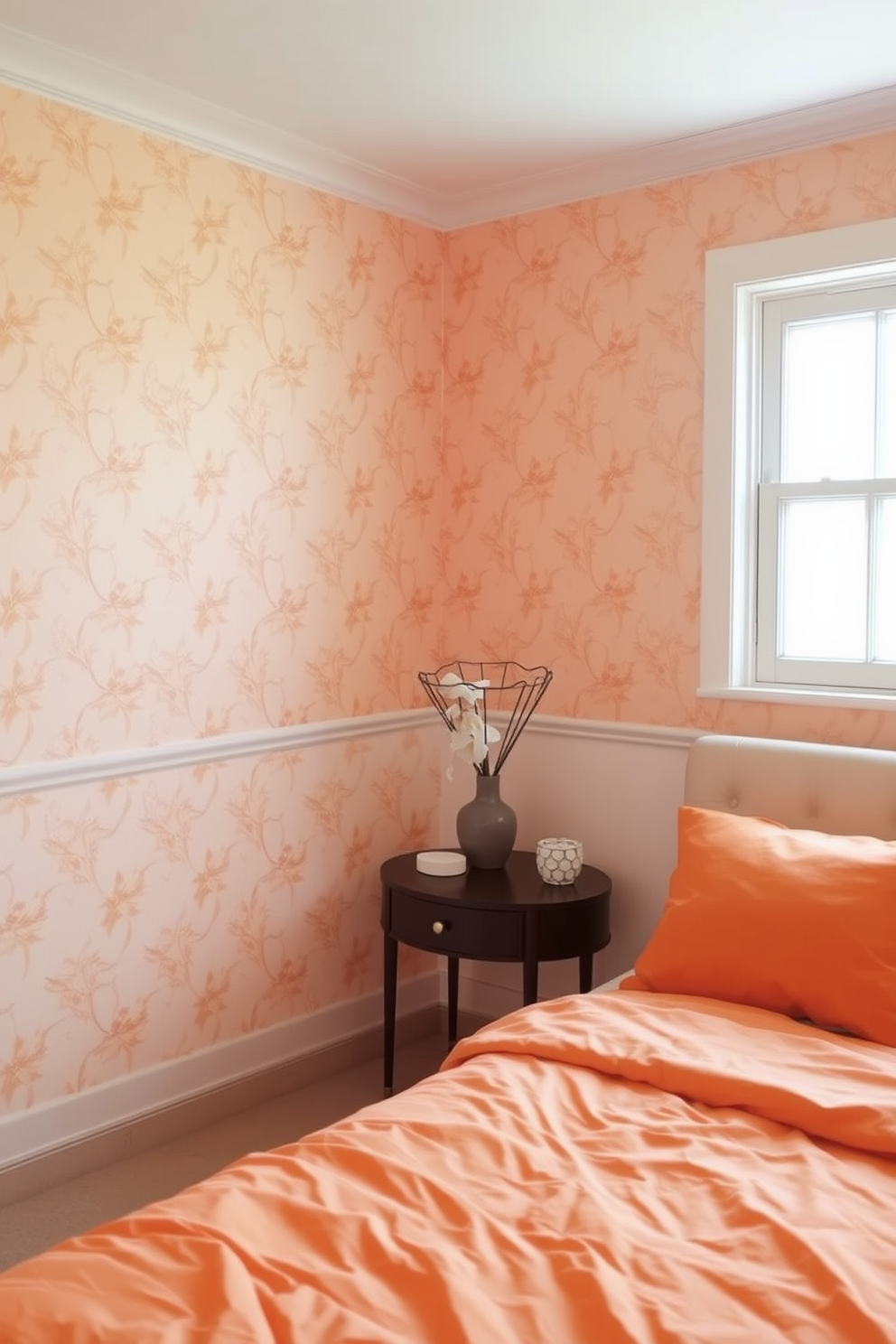 Orange Wallpaper Decorating Ideas 21