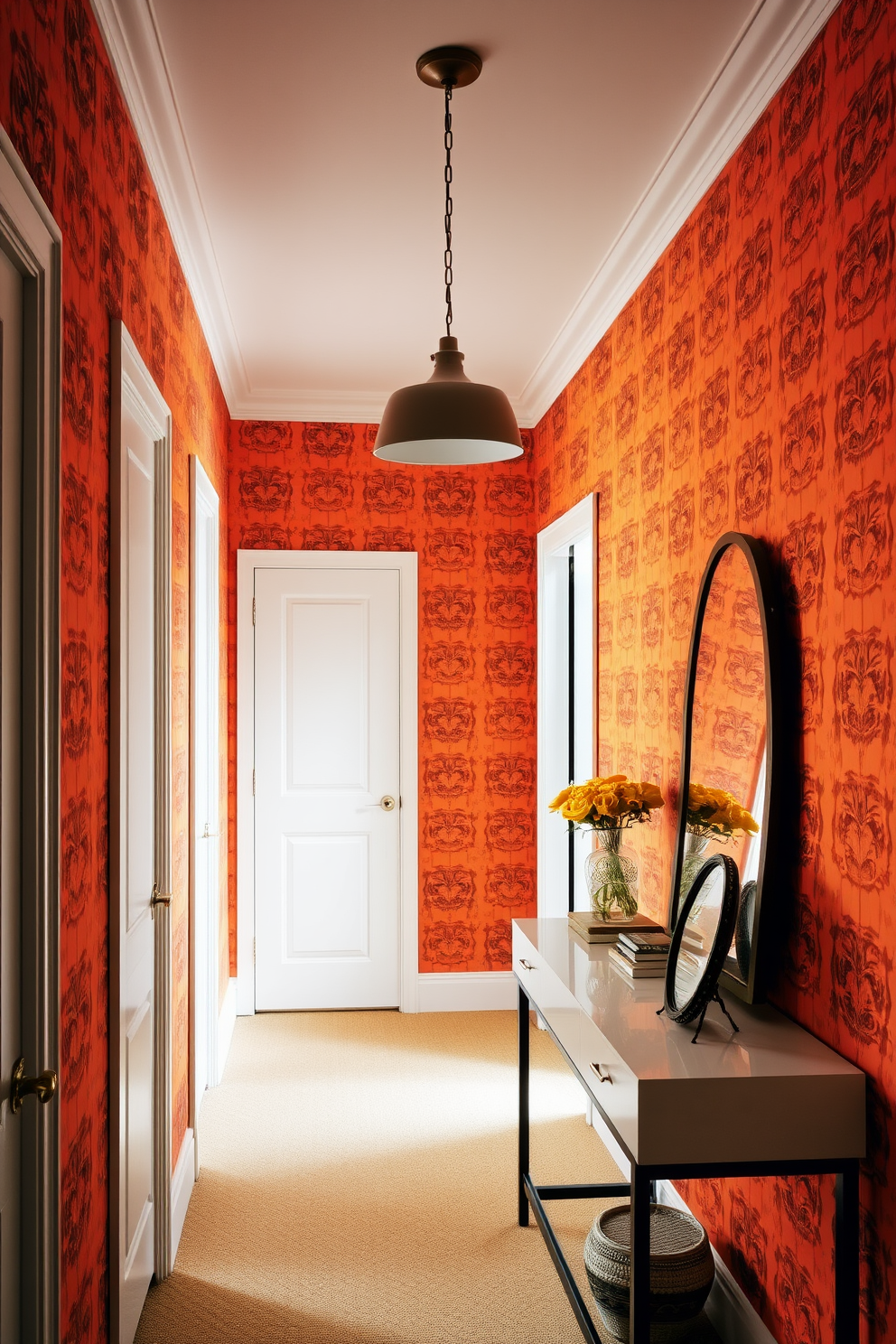 Orange Wallpaper Decorating Ideas 22