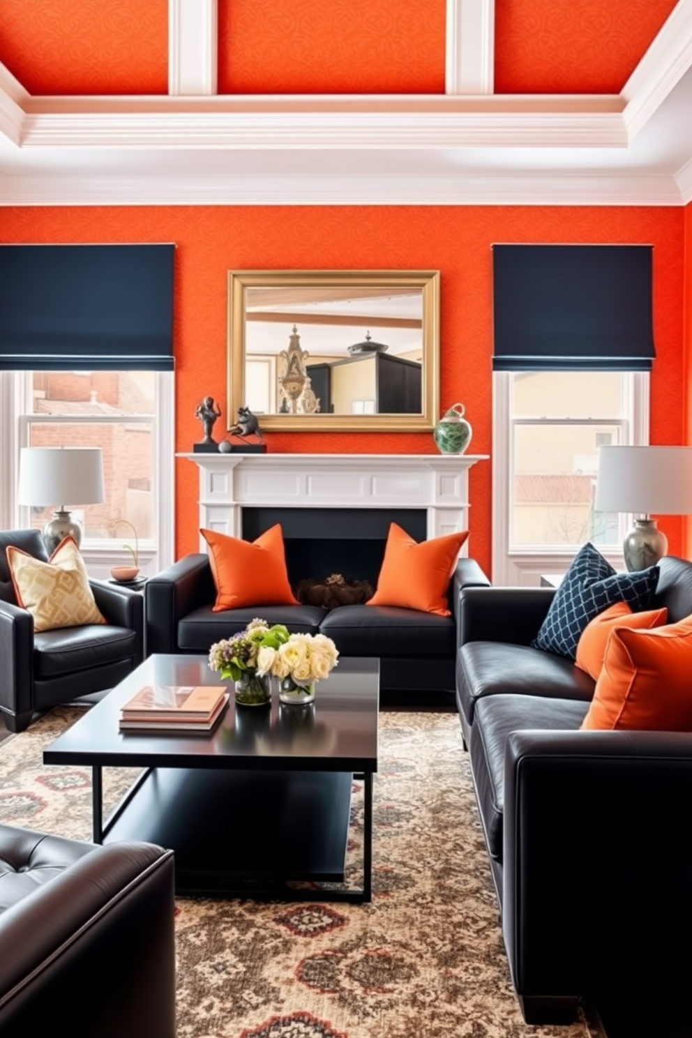 Orange Wallpaper Decorating Ideas 25