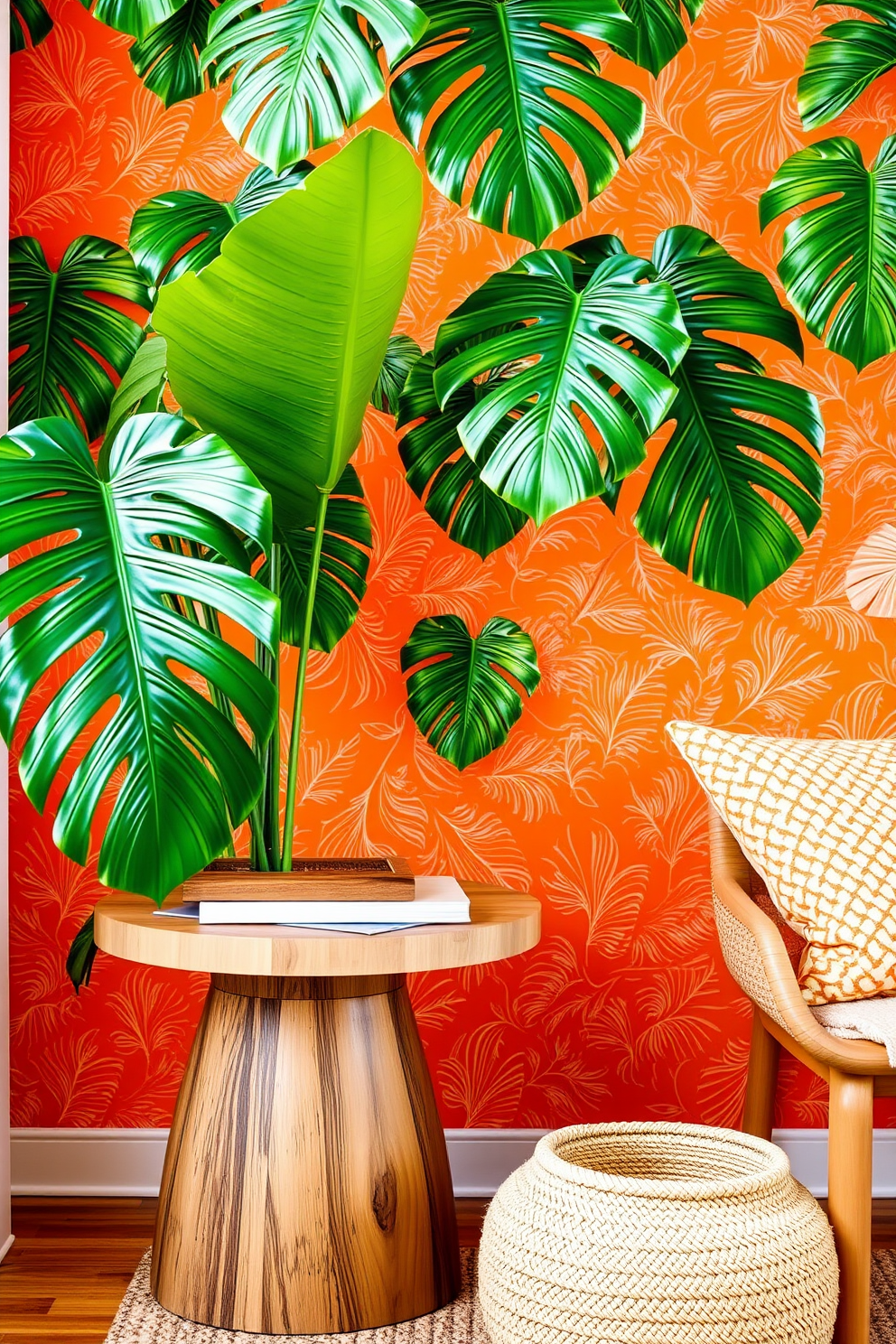 Orange Wallpaper Decorating Ideas 28